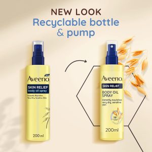Aveeno Daily Moisturising Body Cleansing Oil (1x 200ml), Nourishing Shower Body Oil for Normal to Dry Skin, Soap-Free, Lightly Scented & Vegan* with Soothing Prebiotic Triple Oat Complex